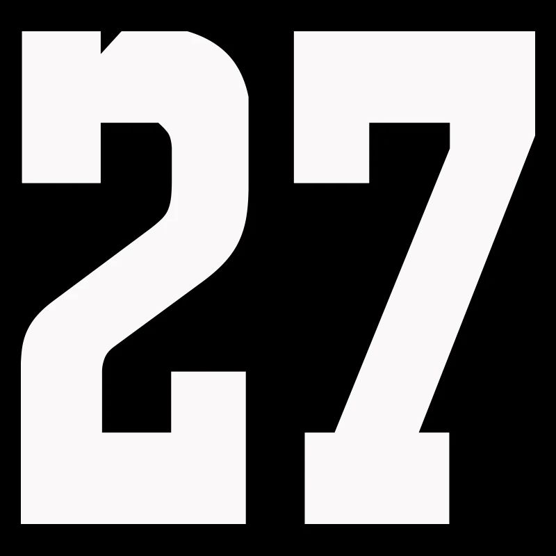 Numerals 27 Contrast Design