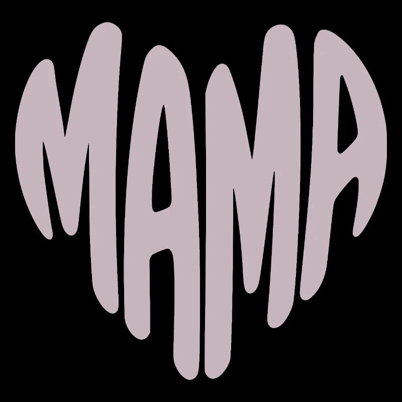 Mom Heart Typography