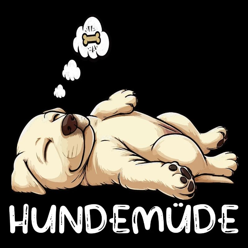 Hundemüde Labrador Labradorbesitzer Labradorhalter