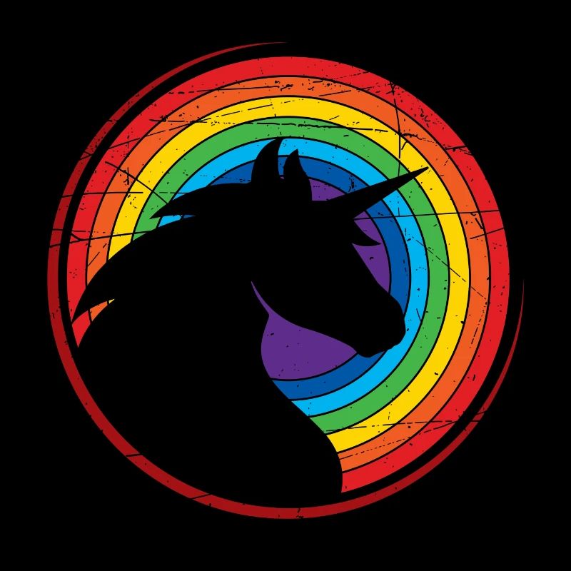 Design arc-en-ciel coloré Licorne