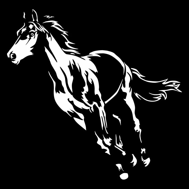 Cheval galopant « Black Edition »