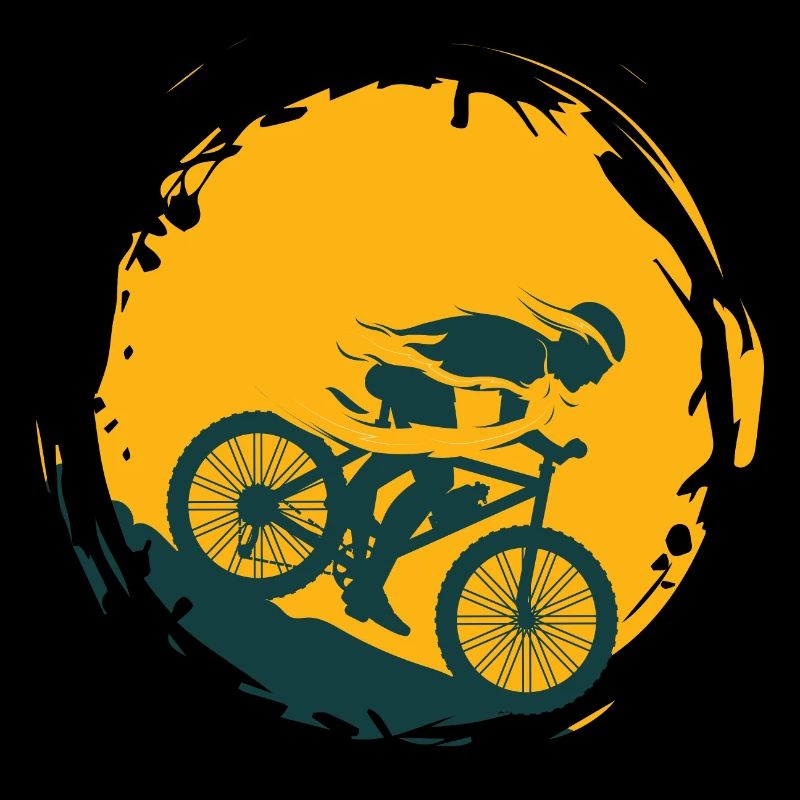 Mountain Biker avec swing t-shirt pull autocollant