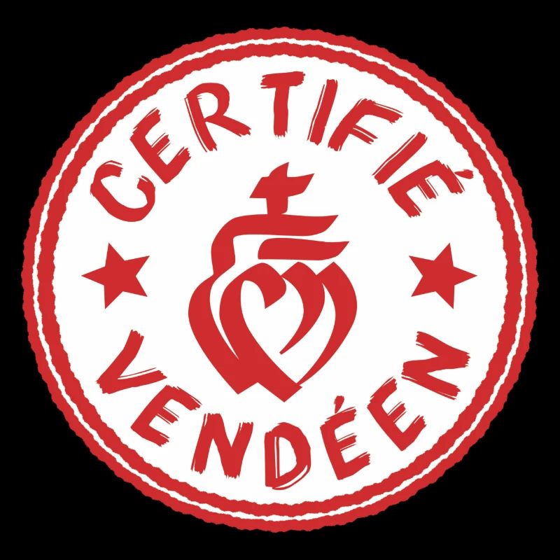 Logo certifié vendéen blanc rouge