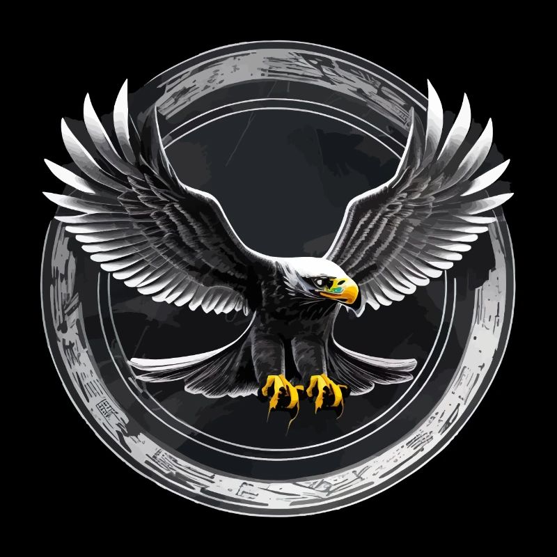 Eagle logo in circle