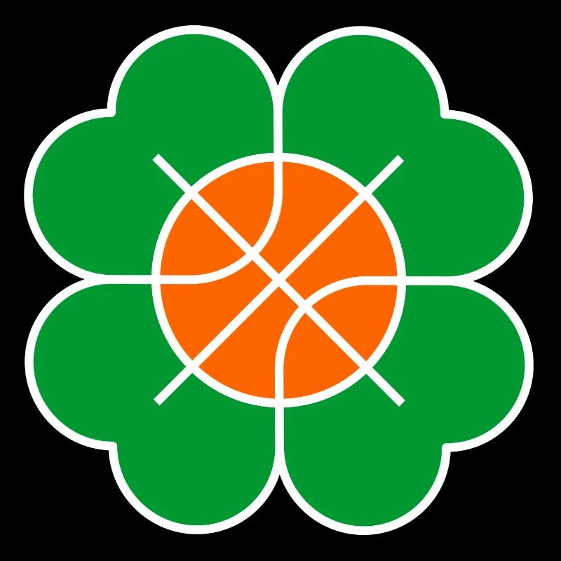 Fleur de basket-ball - Feuille de trèfle