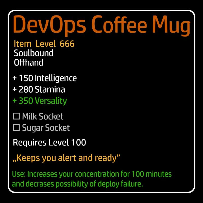 DevOps Coffee Mug System Admin Theme