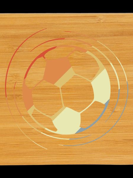 Football Drawing Retro Style