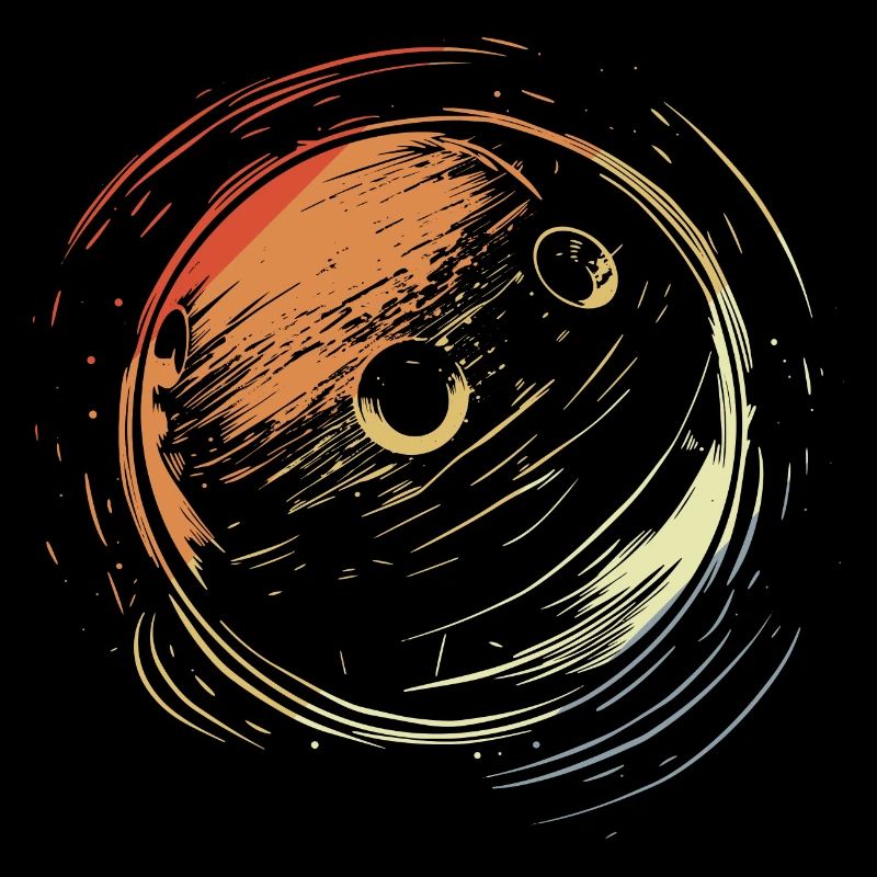 Dessin de bowling Style vintage