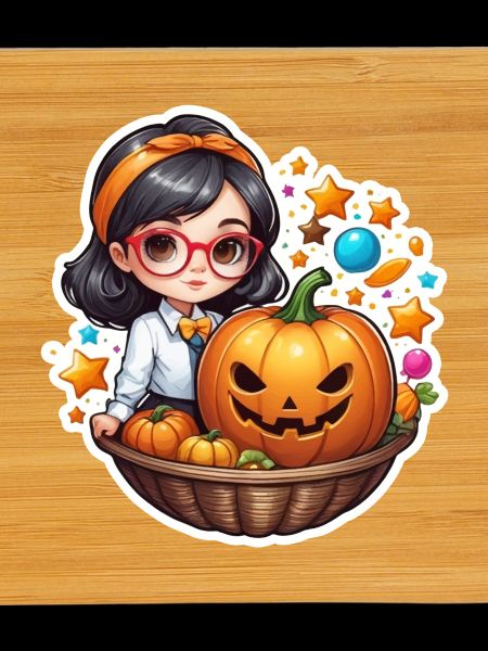 Filles Halloween Citrouille Panier