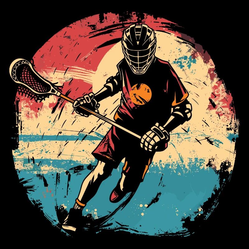 Lacrosse player 80s