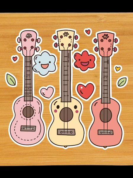 Ukulele Cartoon Style