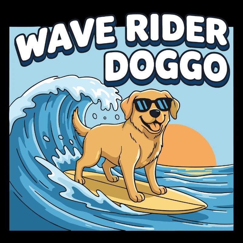Surfeur Chien Surf