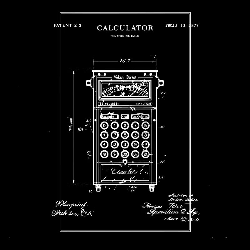 Plan de calculatrice vintage