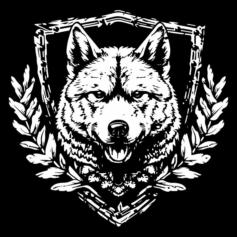 Husky Dog Dog Crest