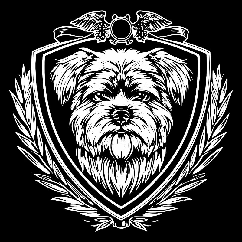 Blason : tête de chien dans l’écu