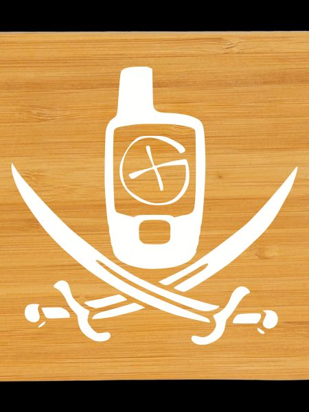 Geocaching Pirate Flag White