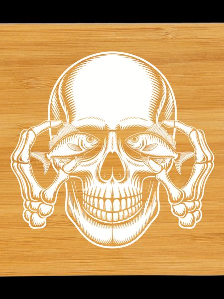 Skull with Fish Eyes