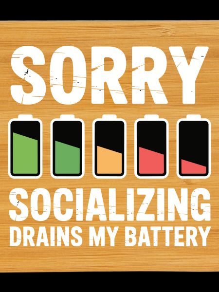 Joke about sociable, exhausted introverts