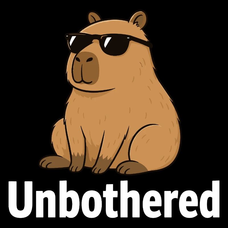 Lunettes de soleil froides de capybara indifférente
