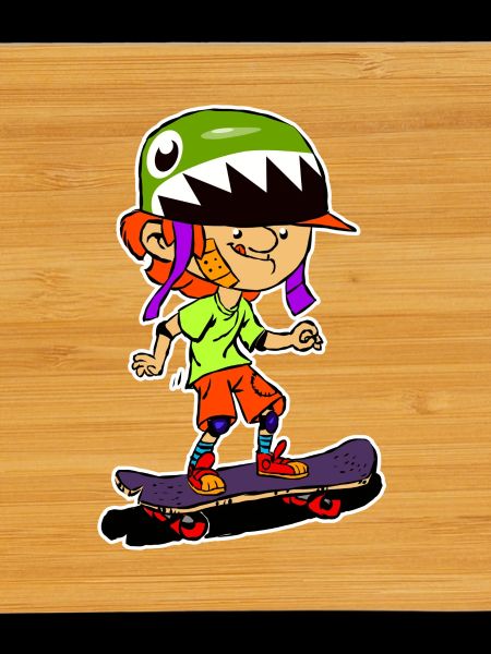 Sharkhelm Skateboy