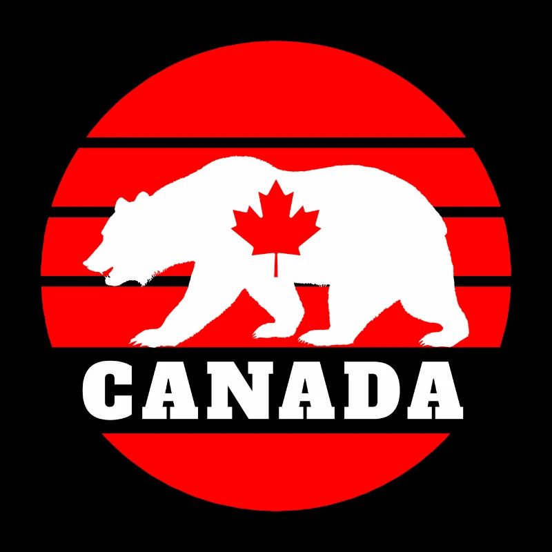 Canada ours avec feuille d’érable / cadeau Amérique du Nord