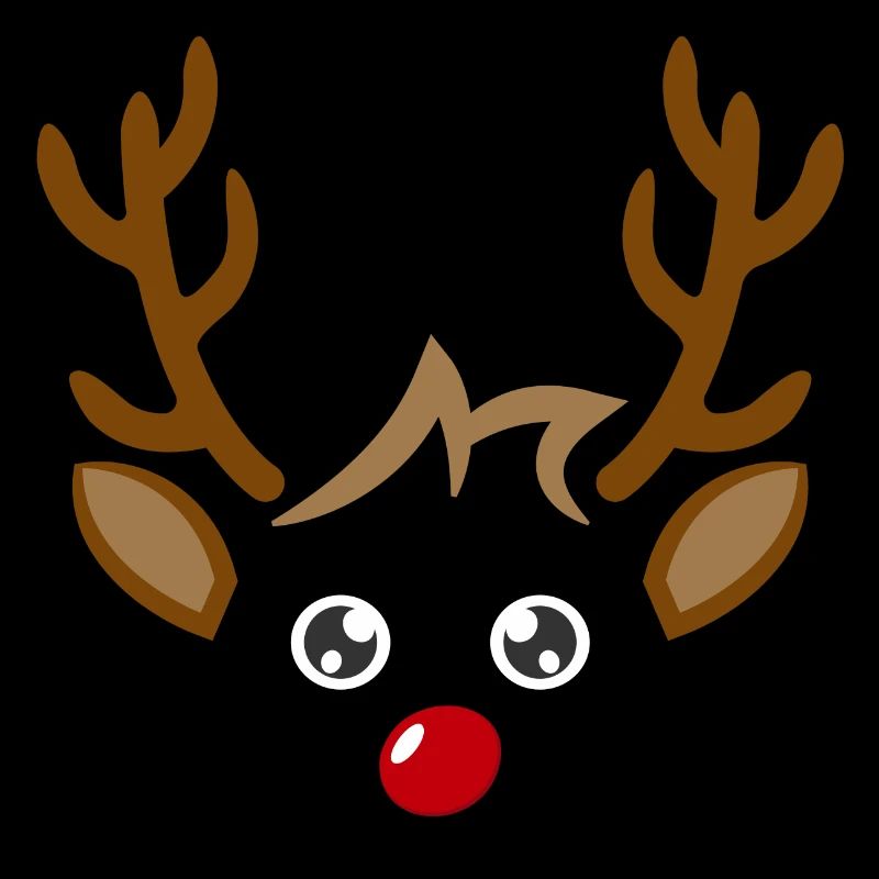 Visage de garçon de renne mignon Noël Noël