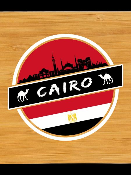 Cairo Egypt design with flag