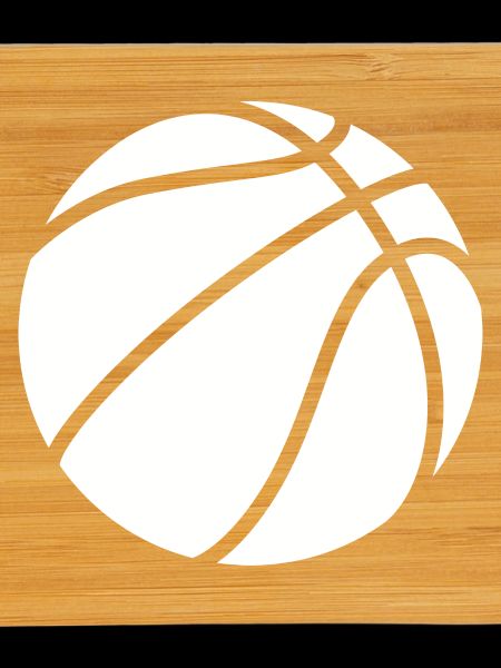 Basketball logo white