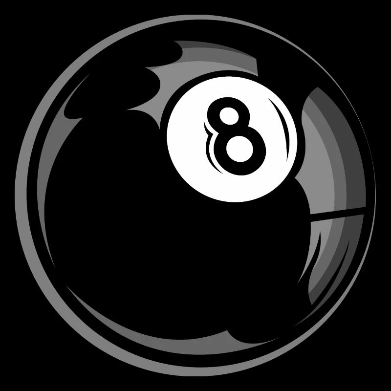 Logo de symbole de billard à balles de billard à 8 billes
