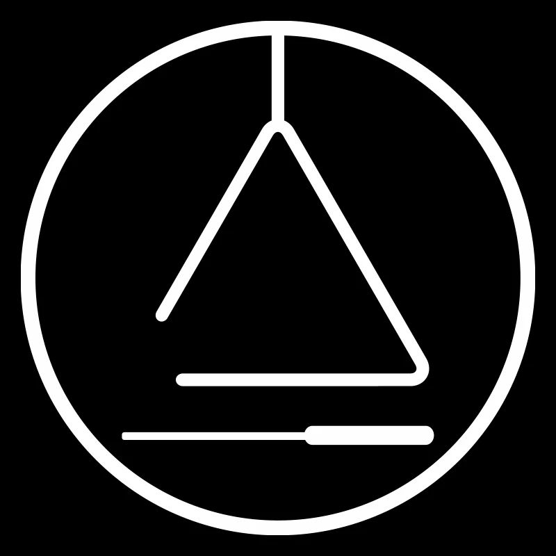 Logo triangle élégant minimal pour les batteurs