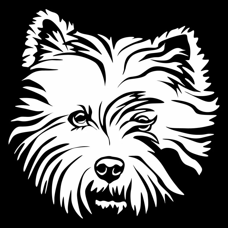 West Highland Terrier head "Black Edtion"