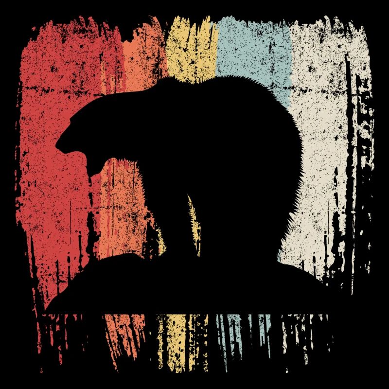 Bären-Regenbogen-Silhouette
