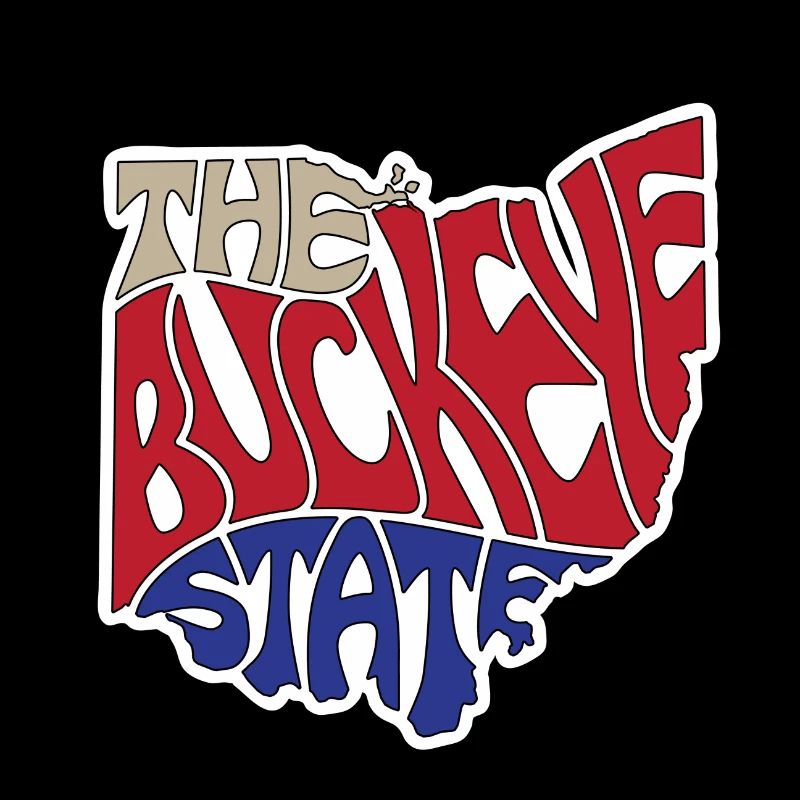 The Buckeye State Ohio Map Word Cloud