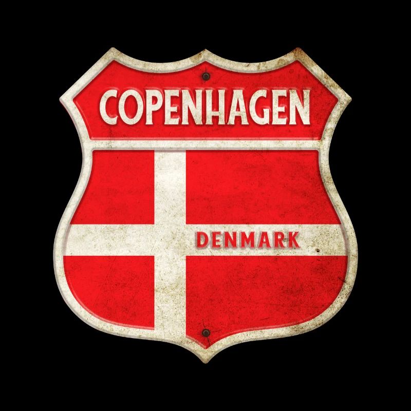 Copenhague Danemark Armoiries Drapeaux Design