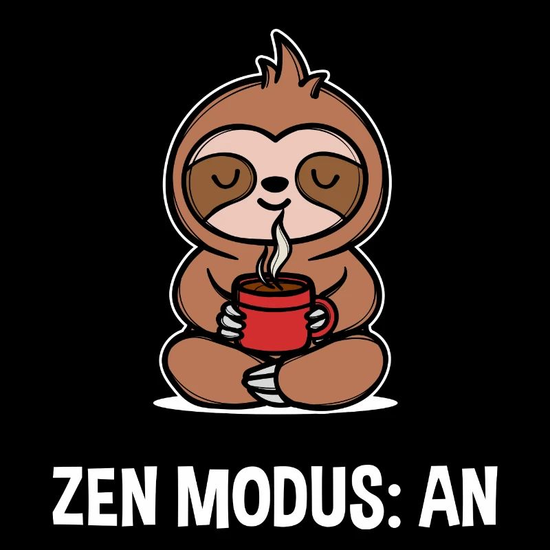 Sloth Saying Caffeine Coffee Coffee Drinker