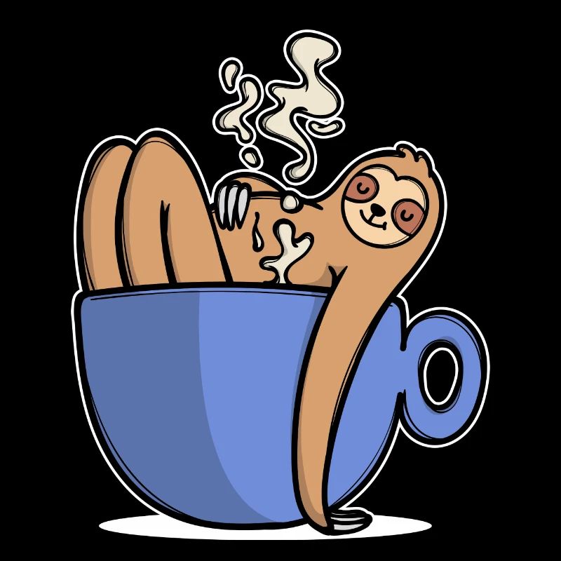 Funny sloth coffee caffeine coffee lover