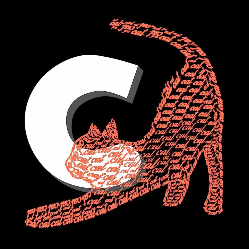 Schrift muster „Cat“, katzen Motiv