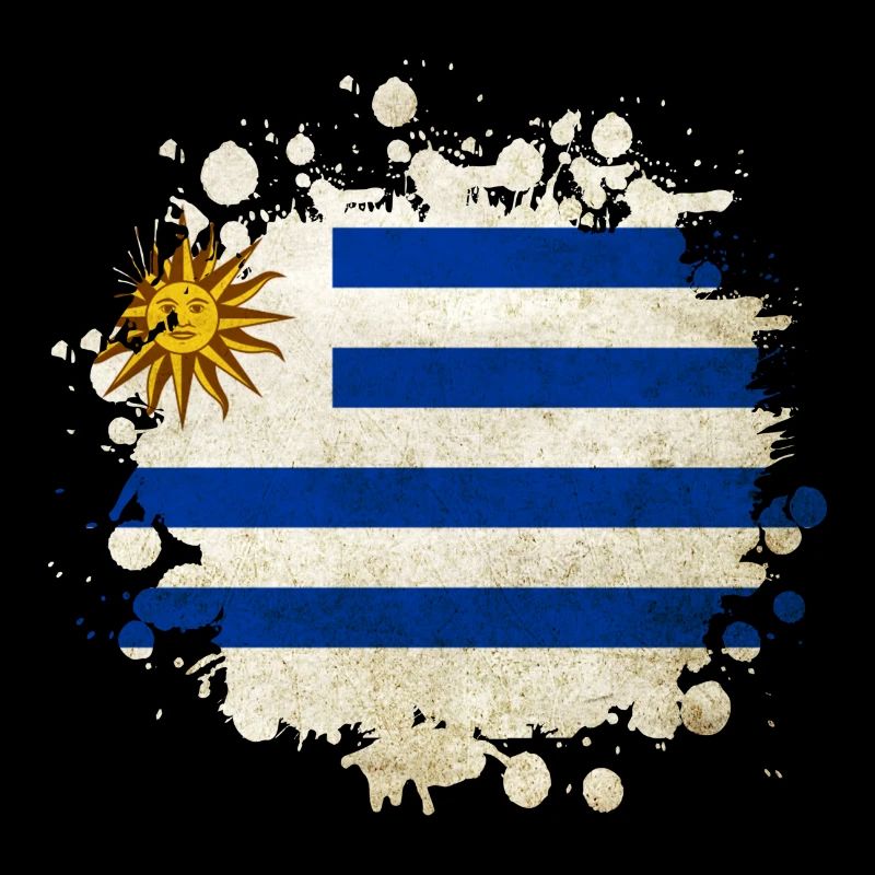 Uruguay Klecks Flaggen Design