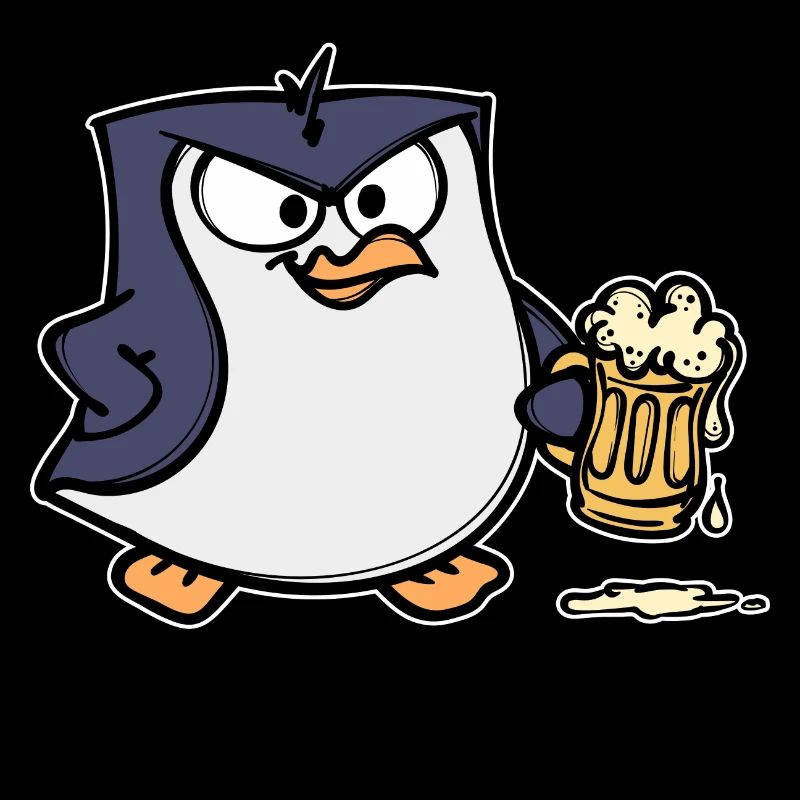 Lustig Pinguin Vogel Zoo Tier Seevogel Bier