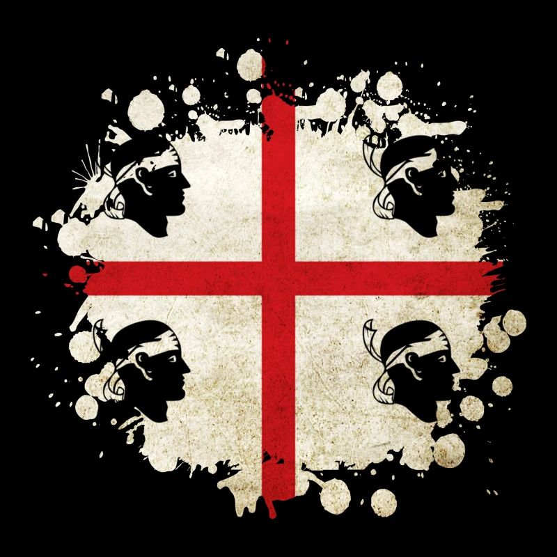 Sardinia vintage flag design