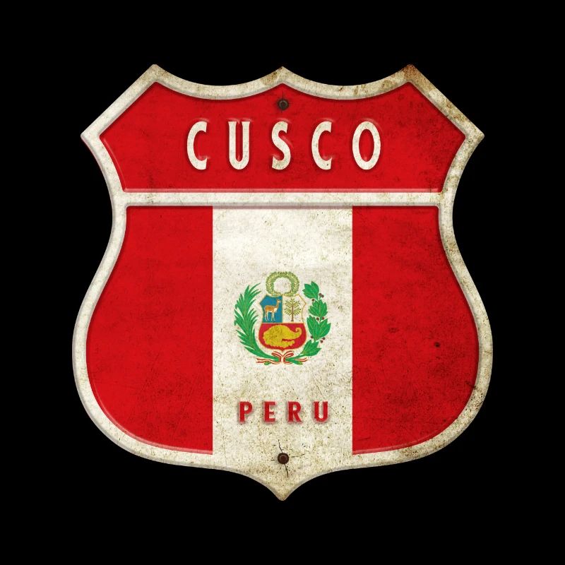 Cusco Peru Wappen Flaggen Design