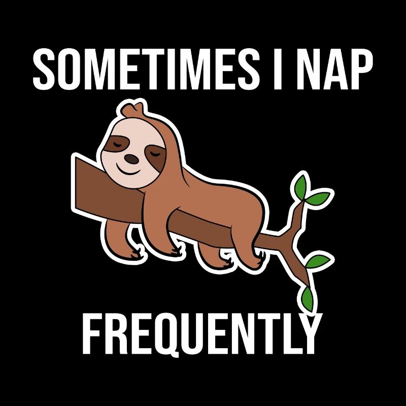 Humorous Statement Lazy Sloth Sleeping Animal