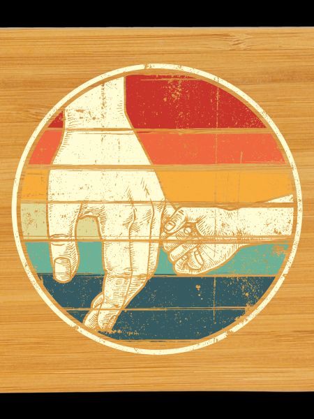 Holding Hands Rainbow Circle
