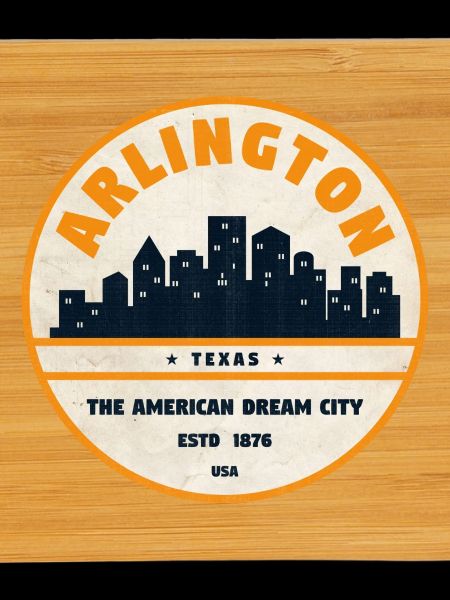 Arlington Skyline Retro Badge