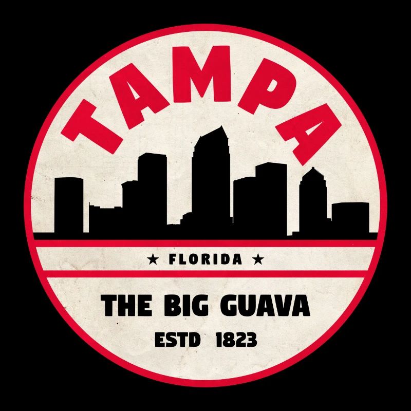 Tampa Skyline Retro Badge