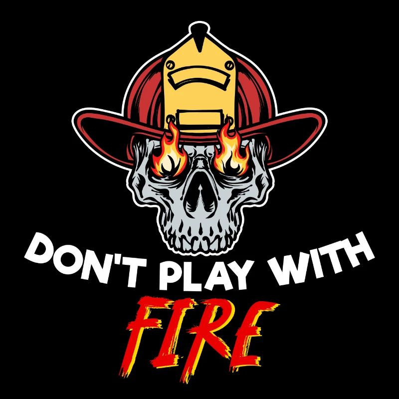 Fire Statement Firefighter Helmet Burning