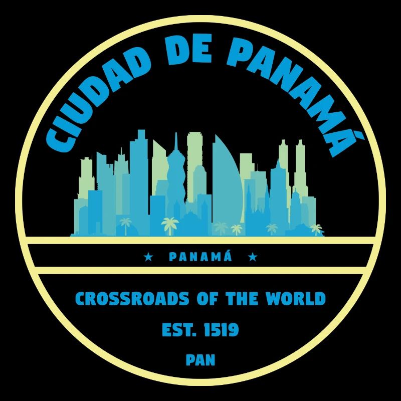 Panama City Skyline Emblem