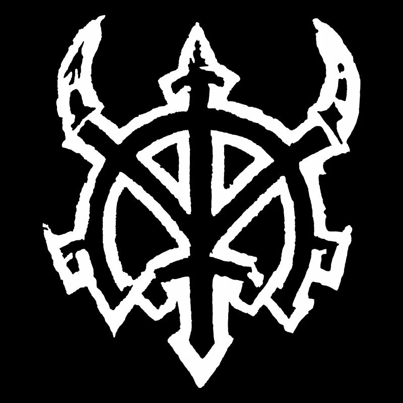 Symbol vikings avec corne, blanc