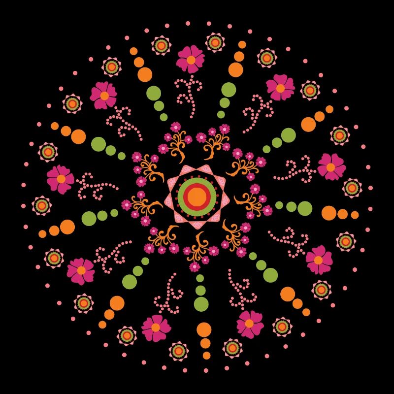 Mandala printemps coloré