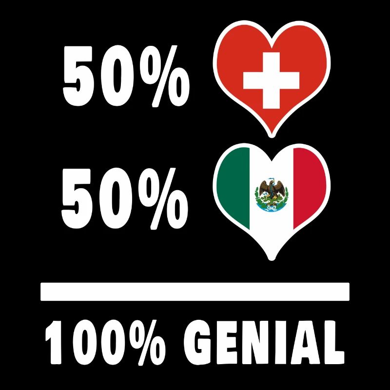 Mexique et Suisse 100% Drapeau Génial